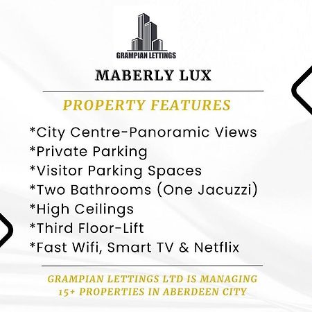 Maberly Lux - Grampian Lettings Ltd Lägenhet Aberdeen Exteriör bild